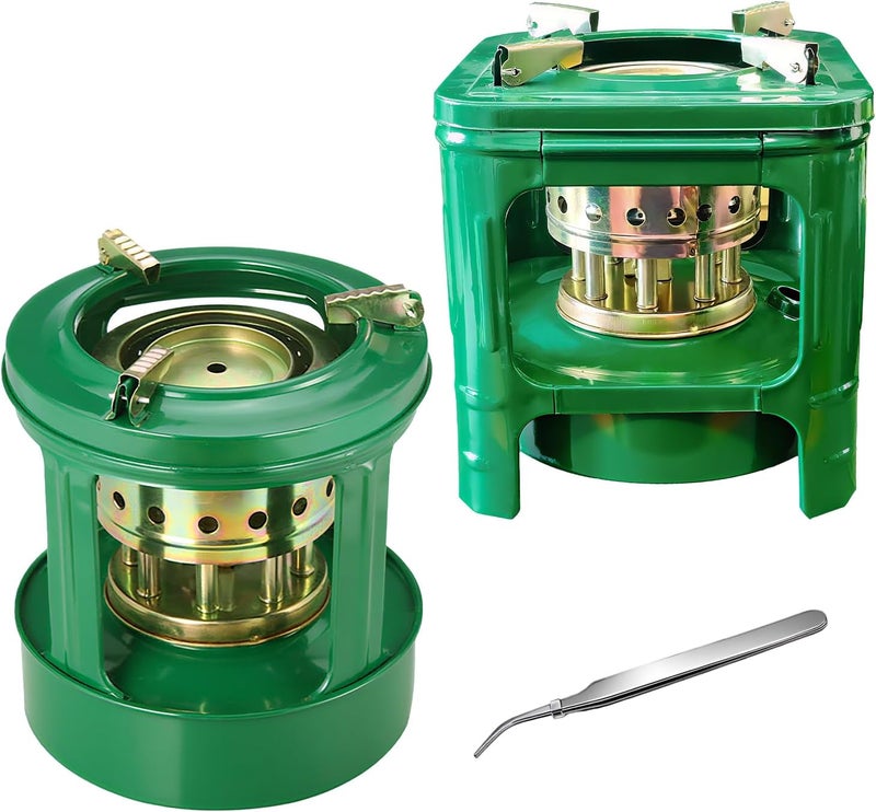 CHADWICK Camping Picnic Burner Furnace, Efficient Portable Camping Stove, Backpacking Oil Stoves Cooker Cookware, Handy Outdoor Portable Kerosene Stove (Round+Square) - Image 1